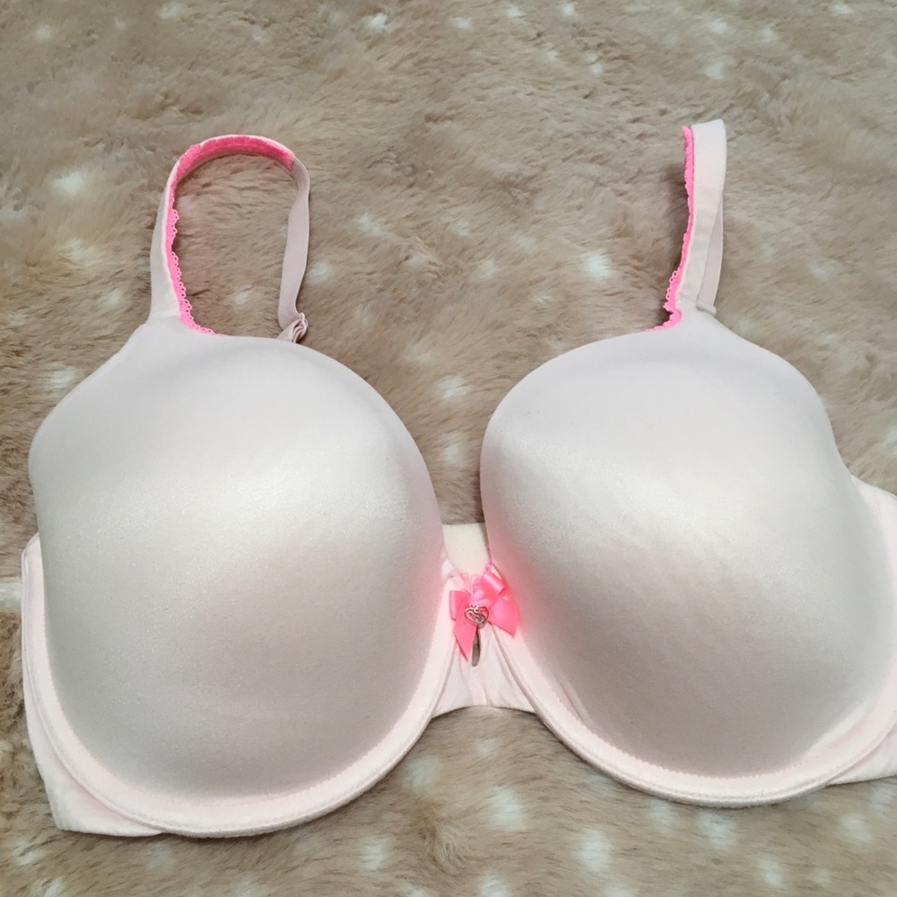 NWOT Victorias Secret Pink Lace-Trim T-Shirt Bra - Women Intimates - Picture 3 of 4